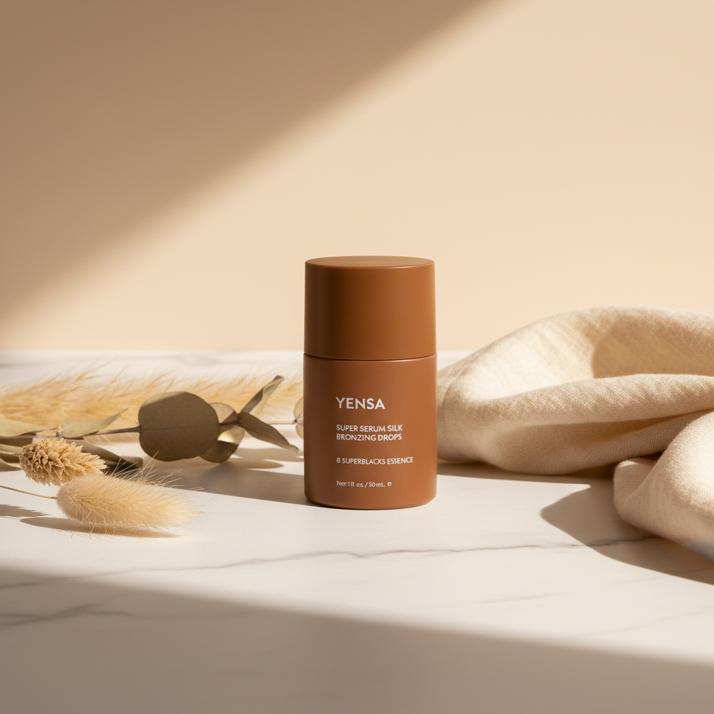 Super Serum Silk Bronzing Drops in luxurious spa setting